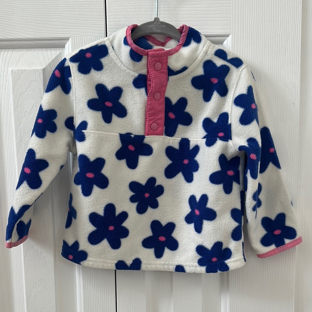 GAP Blue and Pink Floral Sweater Pullover